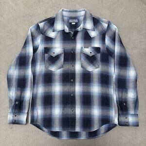 Iron Heart IHSH-316-IND 9oz Selvedge Ombre Check Western Shirt Medium M